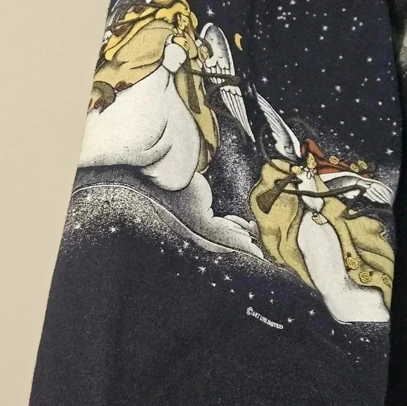 Vintage Art Unlimited Sportswear Sweatshirt With Angels Size XL EUC - Picture 5 of 16